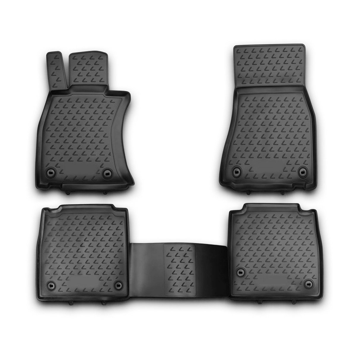 Lexus LS460 Floor Mats - Omac - Rubber TPE - Black - '13-'16 Lexus LS460 Floor Mats - Omac - Rubber TPE - Black - '13-'16
